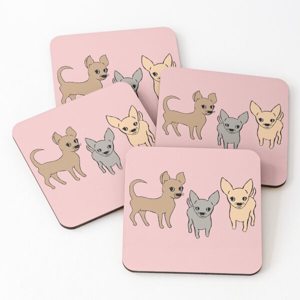 Artikelvorschau, Chihuahua Chihuahuas - glatter Fell-Chihuahua-Aufdruck - rosa entworfen und verkauft von LittleBettyMakes.