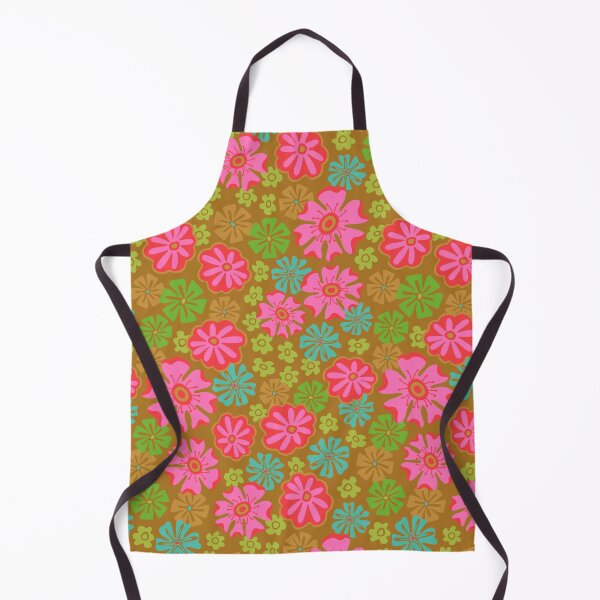 Item preview, LUSH Tropical Big Bloom Floral in Bright Flower Pink Green Blue Red Brown - UnBlink Studio by Jackie Tahara designed and sold by Jackie Tahara of UnBlink Studio.