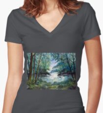 Green Peace Women's Fitted V-Neck T-Shirt