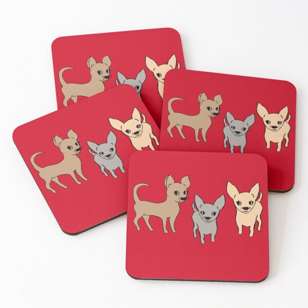 Artikelvorschau, Chihuahua Chihuahuas - glatter Fell-Chihuahua-Aufdruck - rot entworfen und verkauft von LittleBettyMakes.