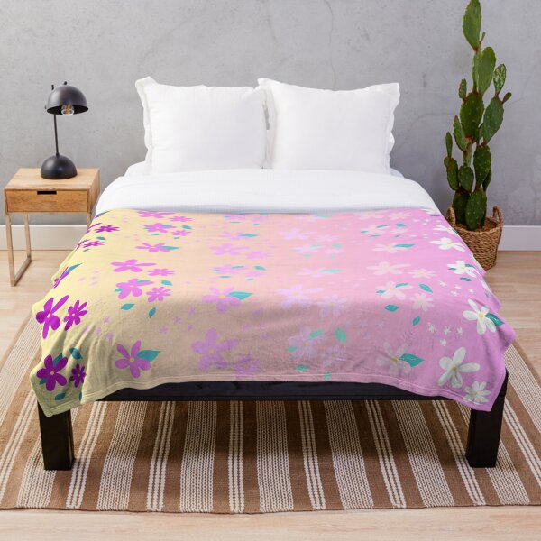 Item preview, @eyrabeats-shop: yellow and pink throw blanket designed and sold by eyrabeats-shop.