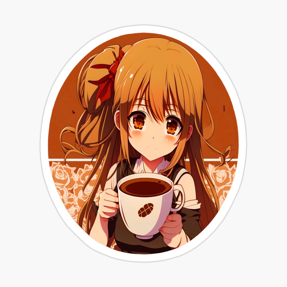 Anime girl, cozy coffee shop, drinks, smiling, food, couch, Anime, HD  wallpaper | Peakpx