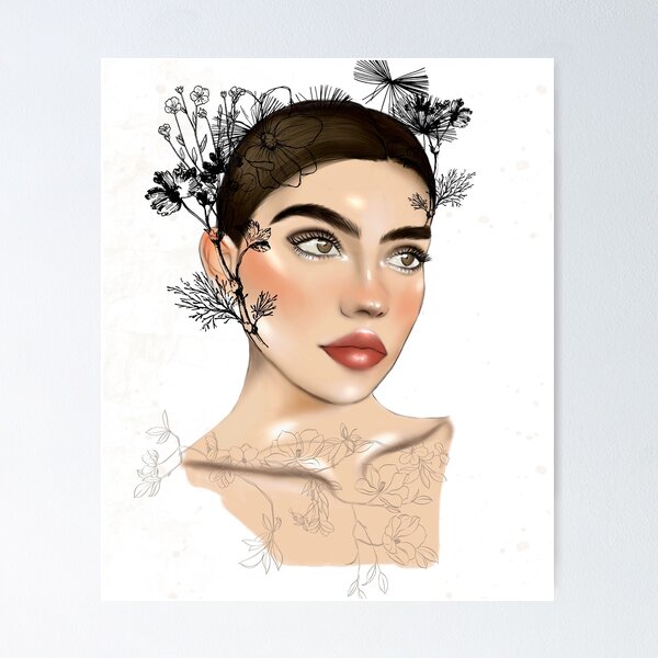 Item preview, Aesthetic magical Women with Flowers designed and sold by Mused by Melancholy.
