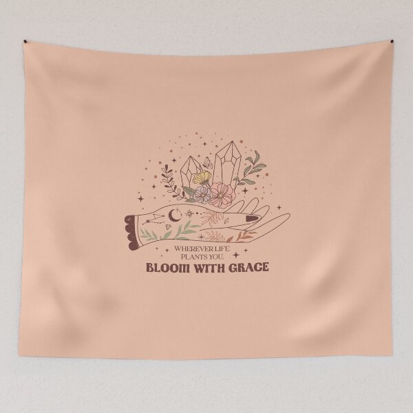 Item preview, Wherever Life Plants You Bloom With Grace (Affirmation) designed and sold by Hope London.