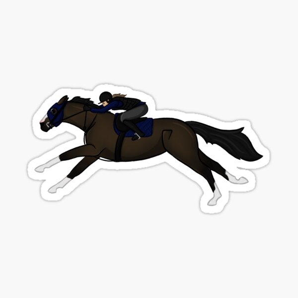 Aperçu de l'œuvre Cheval de course bai créée et vendue par Art By Drina.