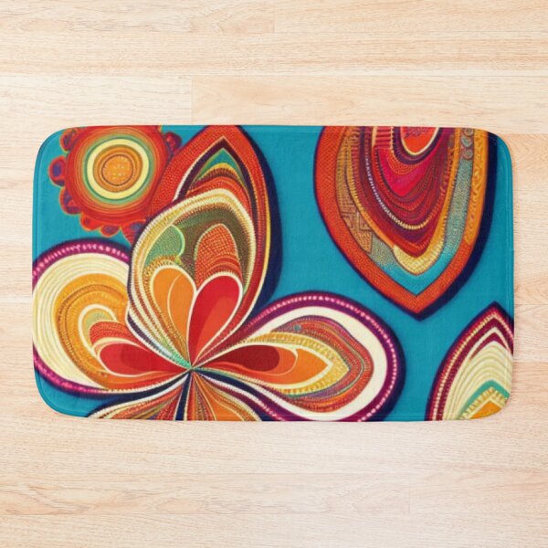 Item preview, Retro Pattern, 1960’s Style, 1970s Style, Trippy, Trippy Design, Flower Power, recycle reuse renew rethink, support women, retro colors, 60s, 70s, psychedelic flowers, boho flowers, boho art designed and sold by CapturedByeJ.