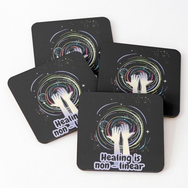 Item preview, Healing is non linear psychedelic mental health awareness design designed and sold by mehak Khan.