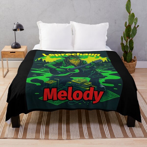 Item preview, Leprechaun Melody Guitar Moonlight Background designed and sold by IrishPOD.