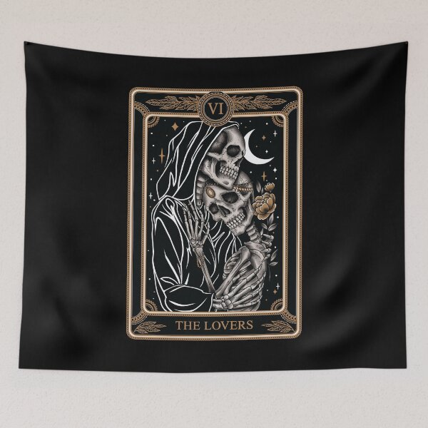 Item preview, The Lovers Tarot Tattoo art designed and sold by SevenRelics.