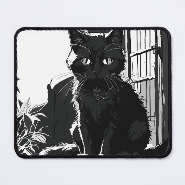 Artikelvorschau, Gato preto sentado perto da janela entworfen und verkauft von GirlaineSQ.