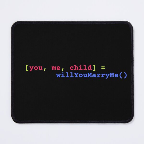 Item preview, Will you marry me - Valentine's Day marriage proposal for Javascript or Python developer designed and sold by mliotard.