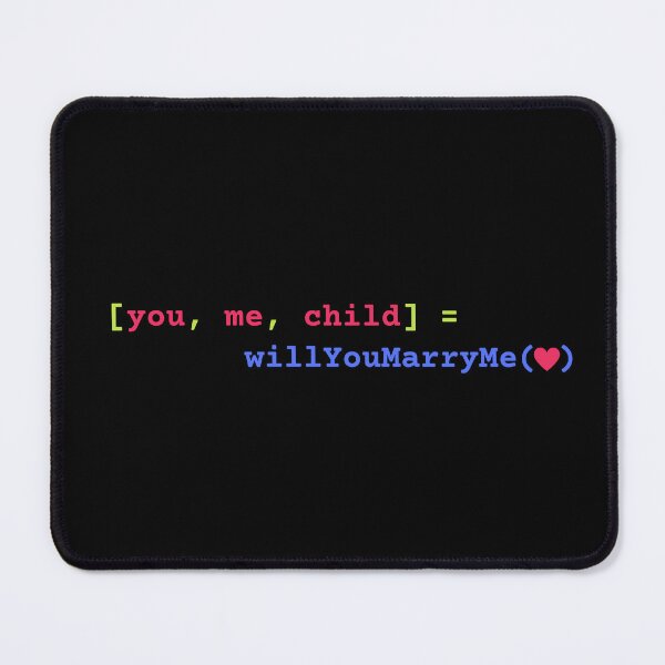 Item preview, Will you marry me with heart as parameter - Valentine's Day marriage proposal for Javascript or Python developer designed and sold by mliotard.