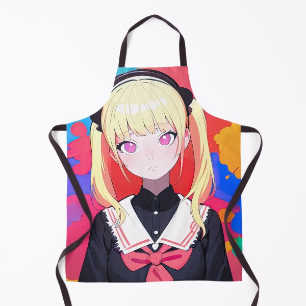 Item preview, School girl with pink eyes abstract vibrant anime designed and sold by RK - Shop.