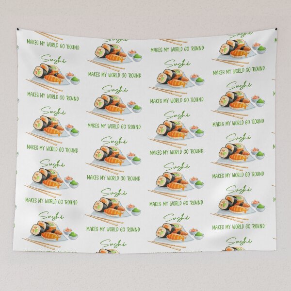 Item preview, Sushi Makes My World Go ‘Round designed and sold by epinkb.