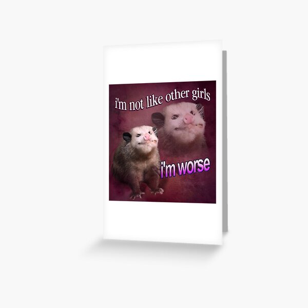 Item preview, I'm not like other girls, I'm worse possum word art designed and sold by snazzyseagull.