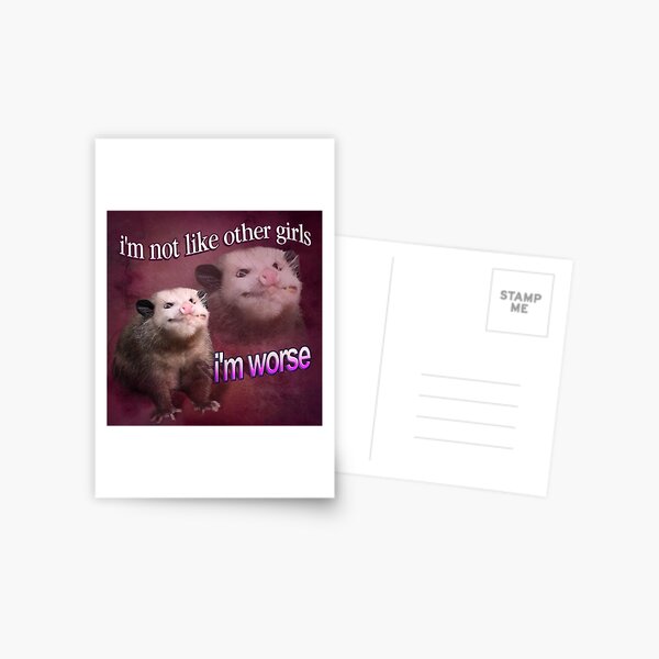 Item preview, I'm not like other girls, I'm worse possum word art designed and sold by snazzyseagull.