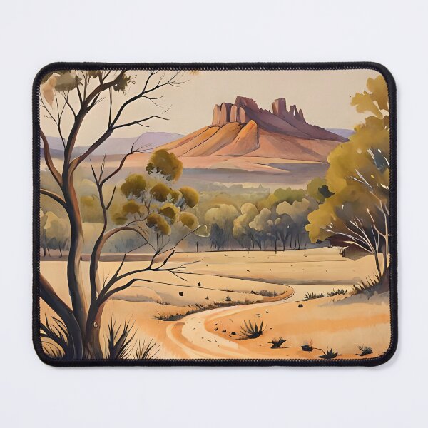 Artikelvorschau, Australisches Wüstenölgemälde des Hinterlandes entworfen und verkauft von RK - Shop.