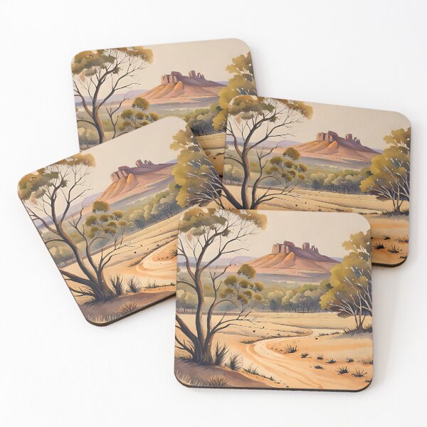 Artikelvorschau, Australisches Wüstenölgemälde des Hinterlandes entworfen und verkauft von RK - Shop.