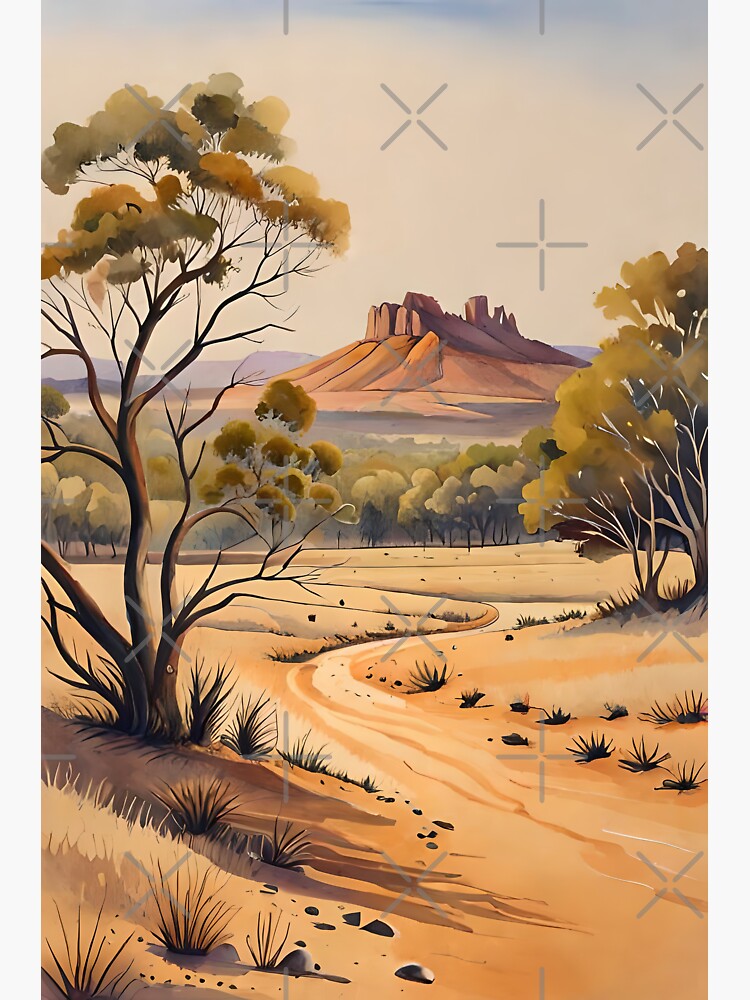 Outback australian desert oil painting