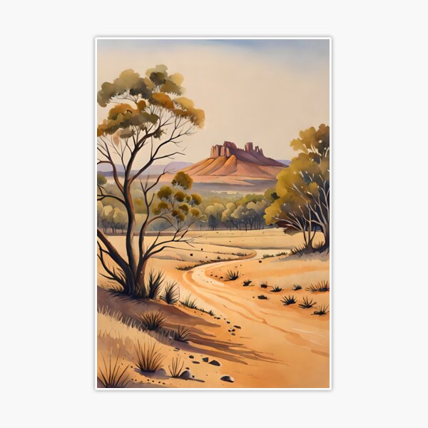 Outback australian desert oil painting