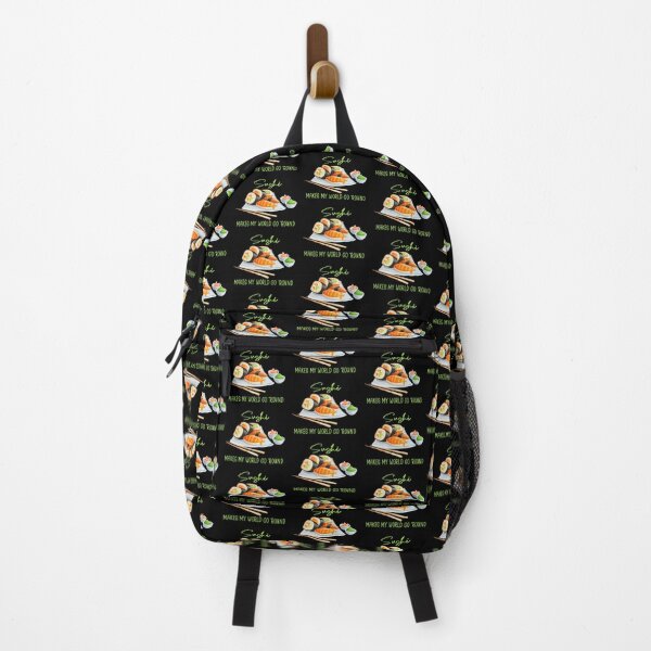 Item preview, Sushi Makes My World Go ‘Round (on Black) designed and sold by epinkb.