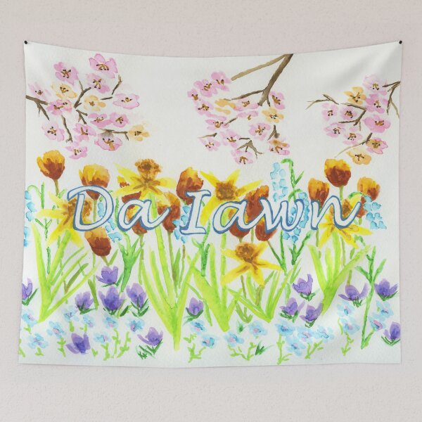 Item preview, Da Iawn with Spring flowers designed and sold by LymphomaLass.
