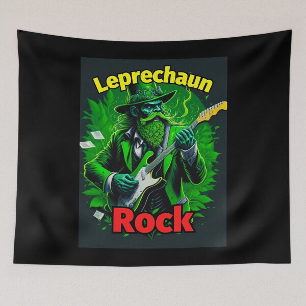Item preview, Leprechaun Rock Guitar Green Beard designed and sold by IrishPOD.