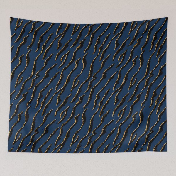 Item preview, Tiger Stripes (Navy Blue and Marigold) designed and sold by illucalliart.