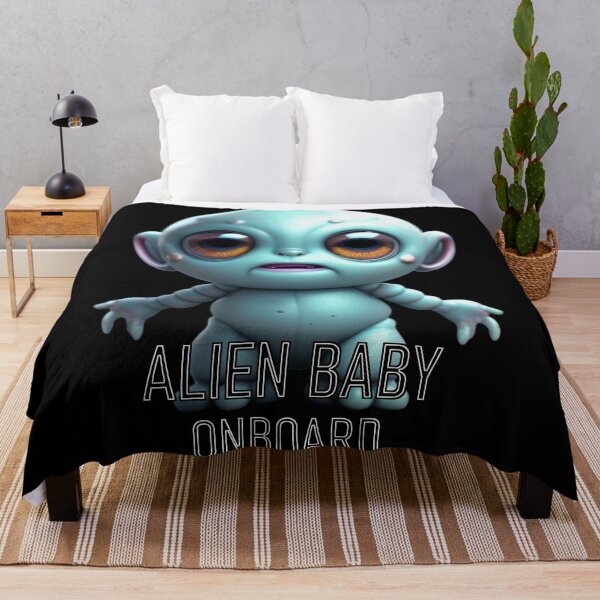 Item preview, Cute Alien Baby Onboard designed and sold by Dioscuri Digital.