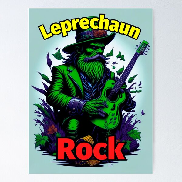 Artikelvorschau, Kobold-Rock-Gitarren-Grün draußen entworfen und verkauft von IrishPOD.
