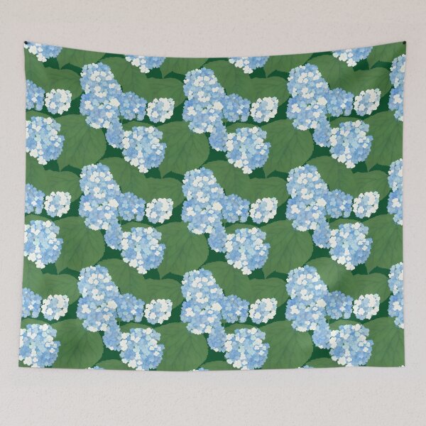 Item preview, Blue Hydrangea Watercolor Pattern designed and sold by PixelPantry.