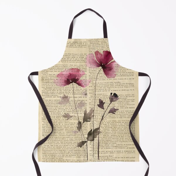 Item preview, Botanical print, on old book page - dried poppy flower designed and sold by Art by Lilia.