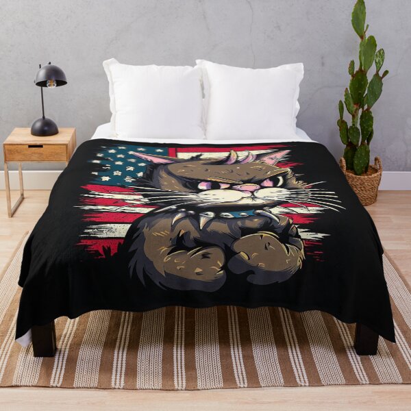 Item preview, 4th of July Cute Cat The Patriotic Purr-machine designed and sold by ChromaArtistic.