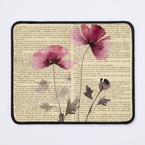 Item preview, Botanical print, on old book page - dried poppy flower designed and sold by Art by Lilia.