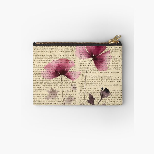 Item preview, Botanical print, on old book page - dried poppy flower designed and sold by Art by Lilia.