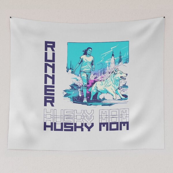 Item preview, Husky Running Partner: un diseño motivador para mamás caninas activas designed and sold by brindled.