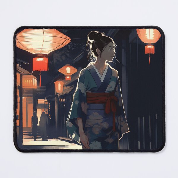 Item preview, Japanese Girl in a Traditional Yukata Kimono designed and sold by AnimeGearHub.