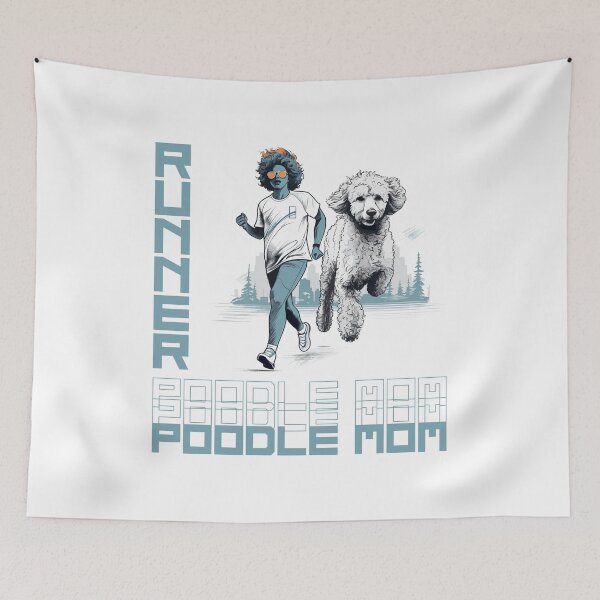 Item preview, Poodle Running Partner: un diseño motivador para mamás caninas activas designed and sold by brindled.