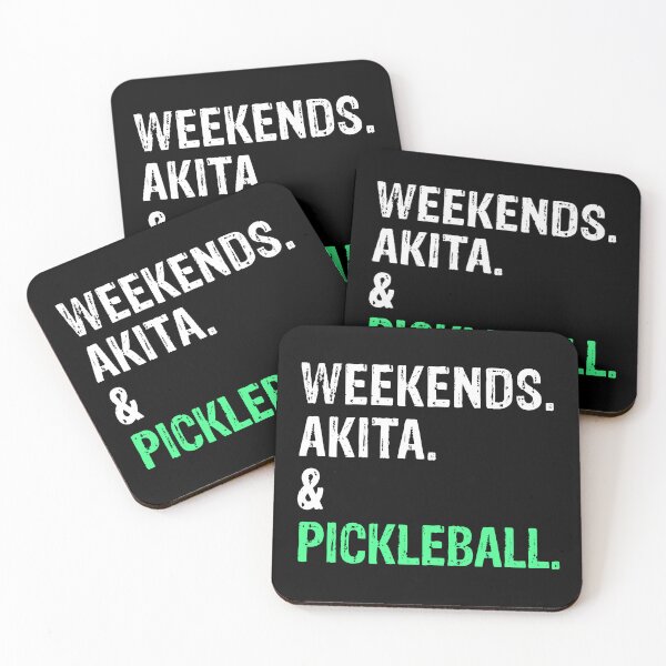Item preview, Weekends Akita and Pickleball Funny Dog Gift  designed and sold by Guarddogdrive.