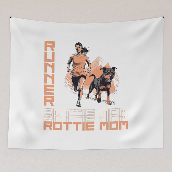 Item preview, Rottweiler Running Partner: un diseño motivador para mamás caninas activas designed and sold by brindled.