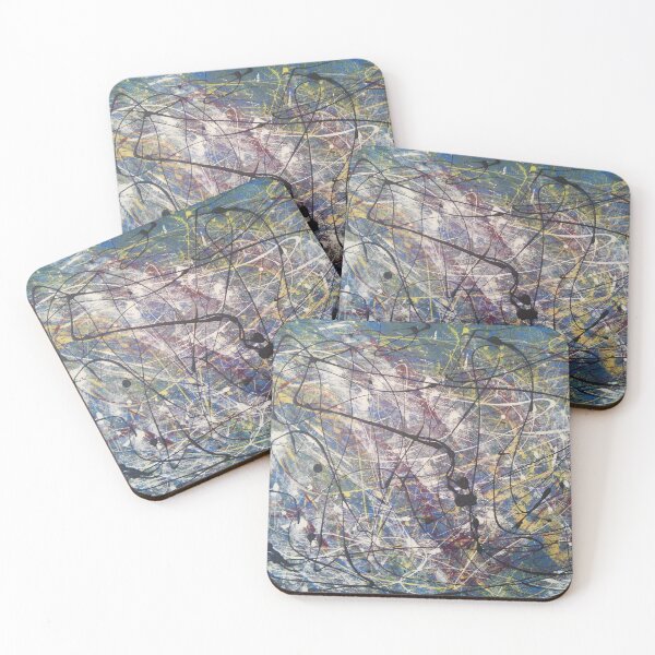 Item preview, A blue Jackson Pollock-inspired painting designed and sold by TheBlueline.