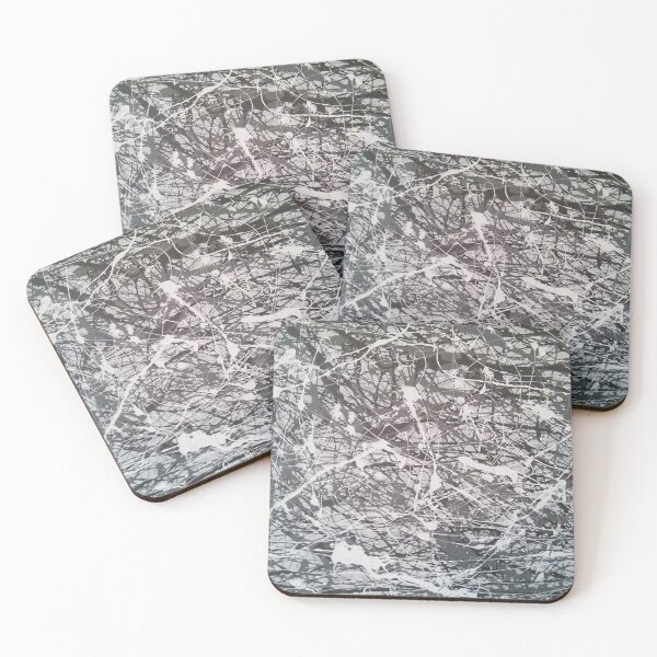 Item preview, Grey Jackson Pollock-inspired painting designed and sold by TheBlueline.