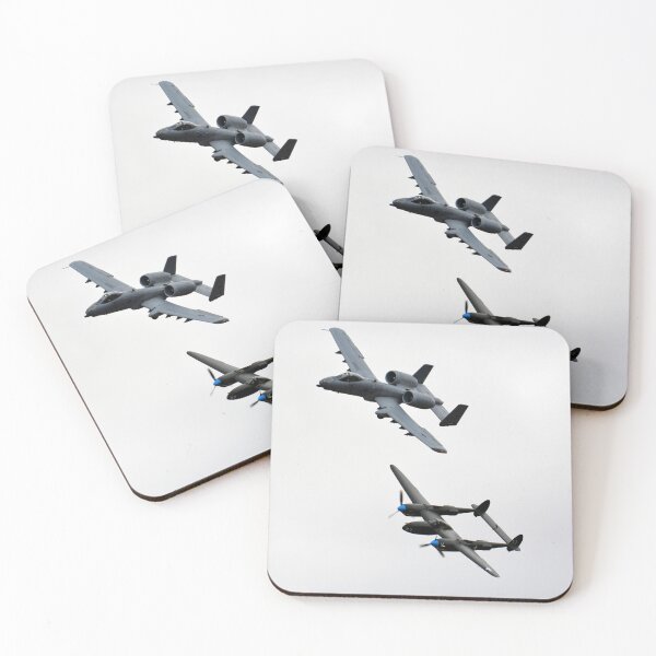 Item preview, P-38 Lightning and A-10 Warthog in Formation - Warbird Aircraft Photography designed and sold by Amy McDaniel.