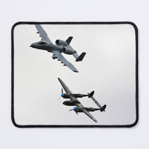 Item preview, P-38 Lightning and A-10 Warthog in Formation - Warbird Aircraft Photography designed and sold by Amy McDaniel.