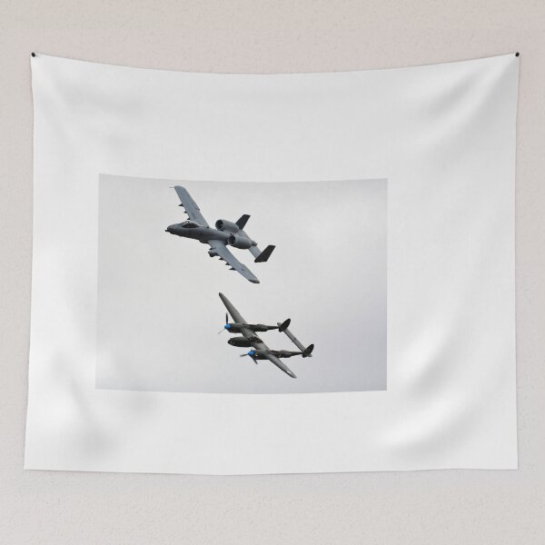 Item preview, P-38 Lightning and A-10 Warthog in Formation - Warbird Aircraft Photography designed and sold by Amy McDaniel.
