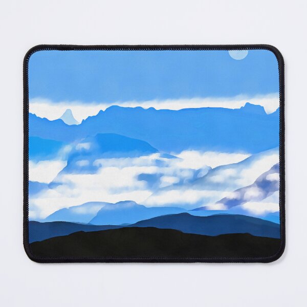 Item preview, Sky Moon Mountain Range Painting designed and sold by Austin H. Kapfumvuti.