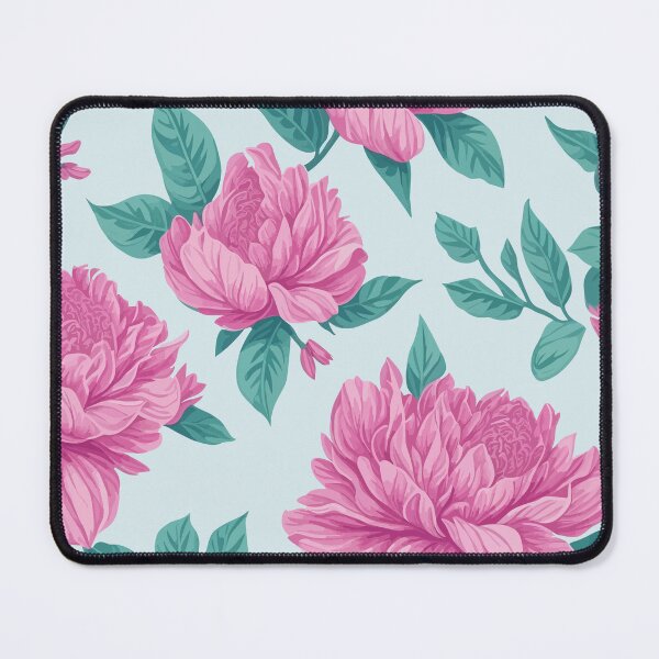 Item preview, peonies on a light background pattern designed and sold by jkrphoto.