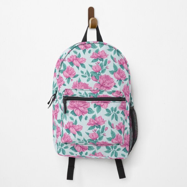 Item preview, peonies on a light background pattern designed and sold by jkrphoto.