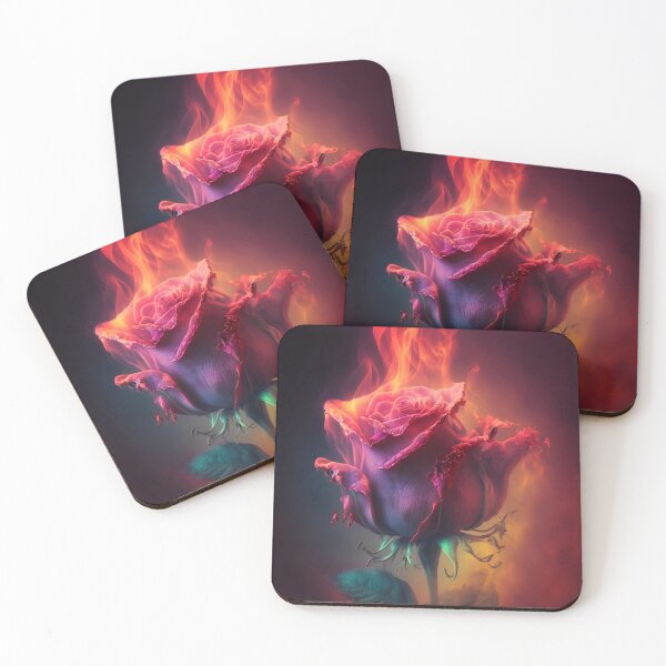 Item preview,  Red Rose on Fire and Ice designed and sold by Art by Lilia.