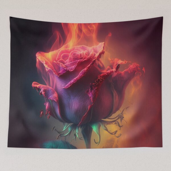 Item preview,  Red Rose on Fire and Ice designed and sold by Art by Lilia.